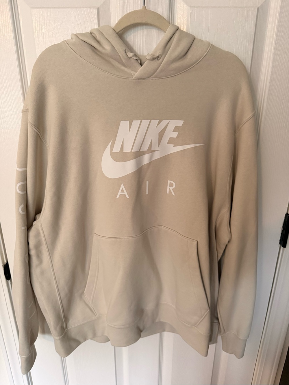 Nike Air Men's Hoodie in Beige with White Logo